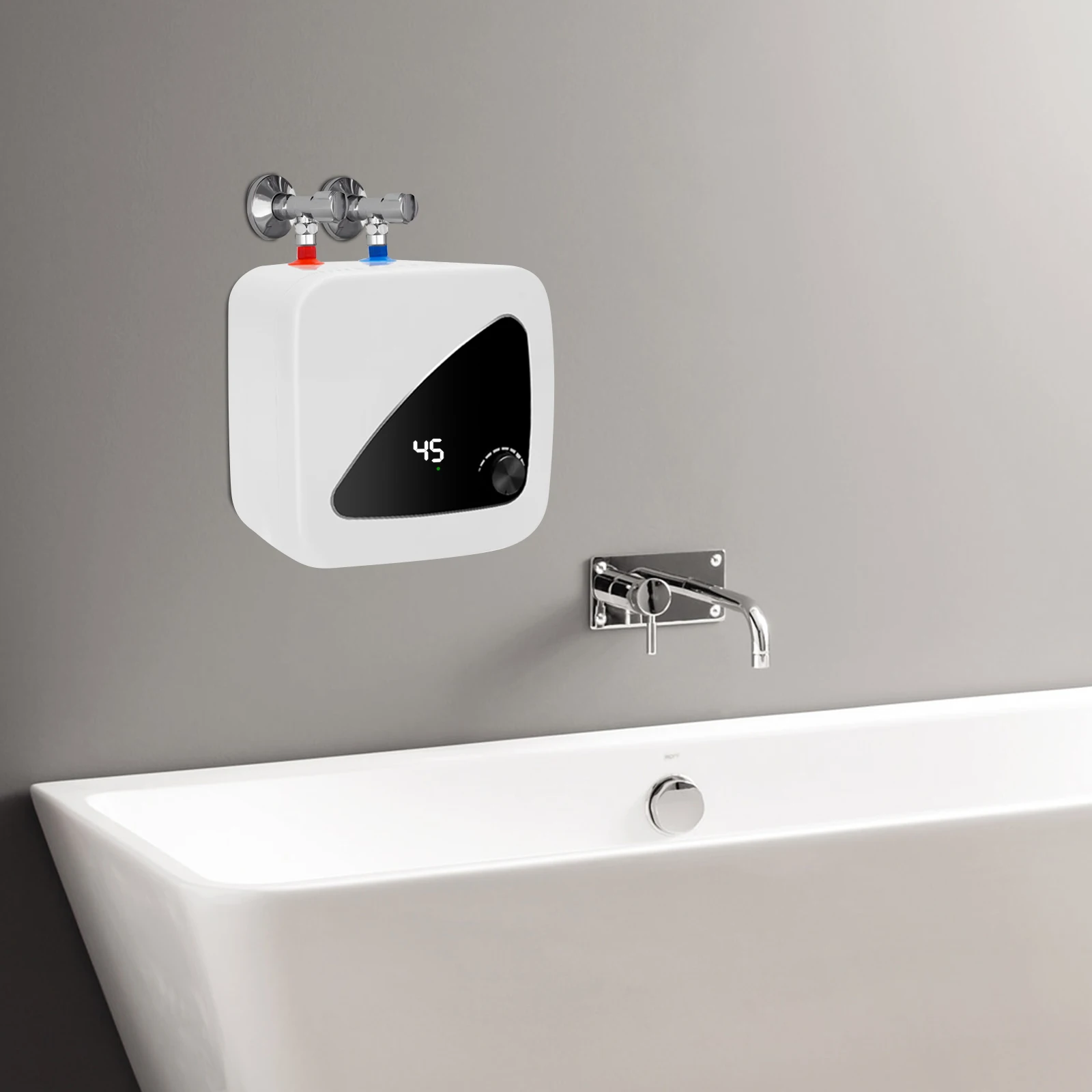 

110V Instant Hot Water Heater Under Sink, Temperature 86-149°F Electric Tankless Water Heater 1500W, For Kitchen Bathroom