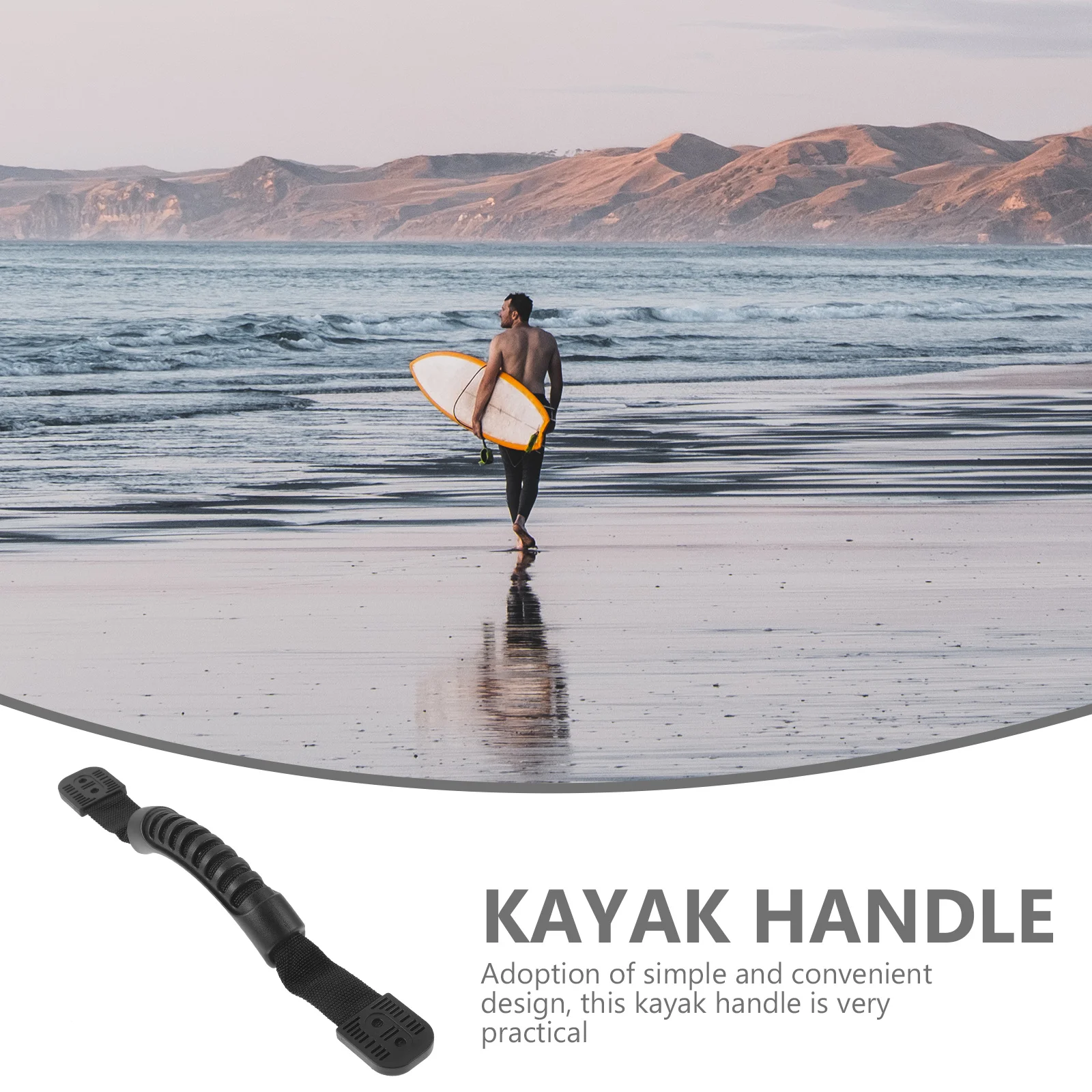 Sturdy Kayak Handles Set for Boat Canoe Inflatable Raft Easy Installation Non-Skid Grip Portable Carry Handle for Water Sports