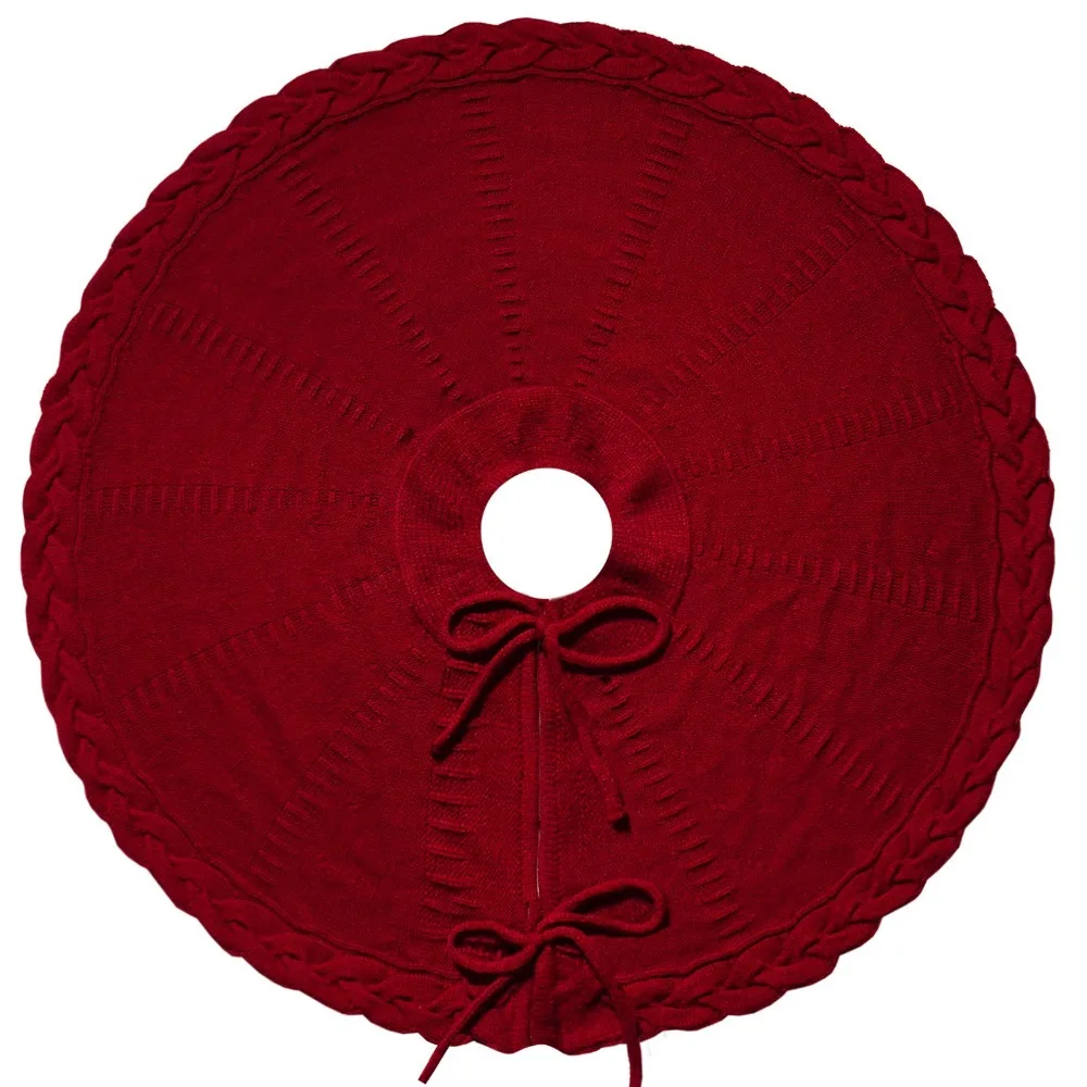 

Carpet Mat Christmas Tree Skirt Solid Color Christmas Gifts Christmas Tree Collar Base Round Christmas Tree Decorations