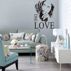 Marley Portrait Mural Stickers Music