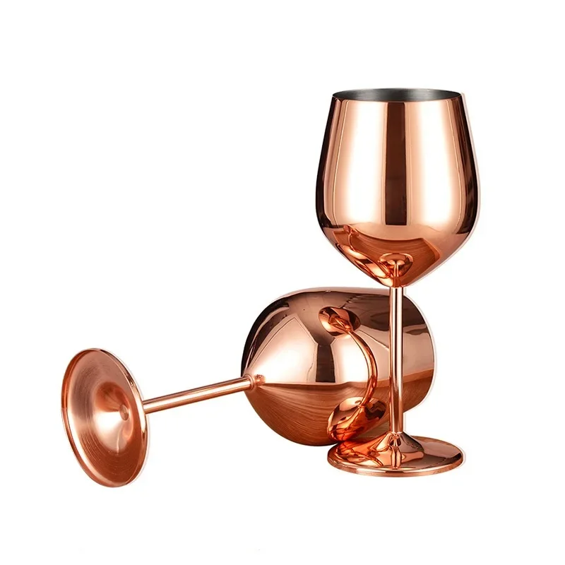 Stainless Steel Wine Glasses Unbreakable Metal Cocktail Glasses , 500 Ml, for Drinking Cocktails and Wine at Bar and Home