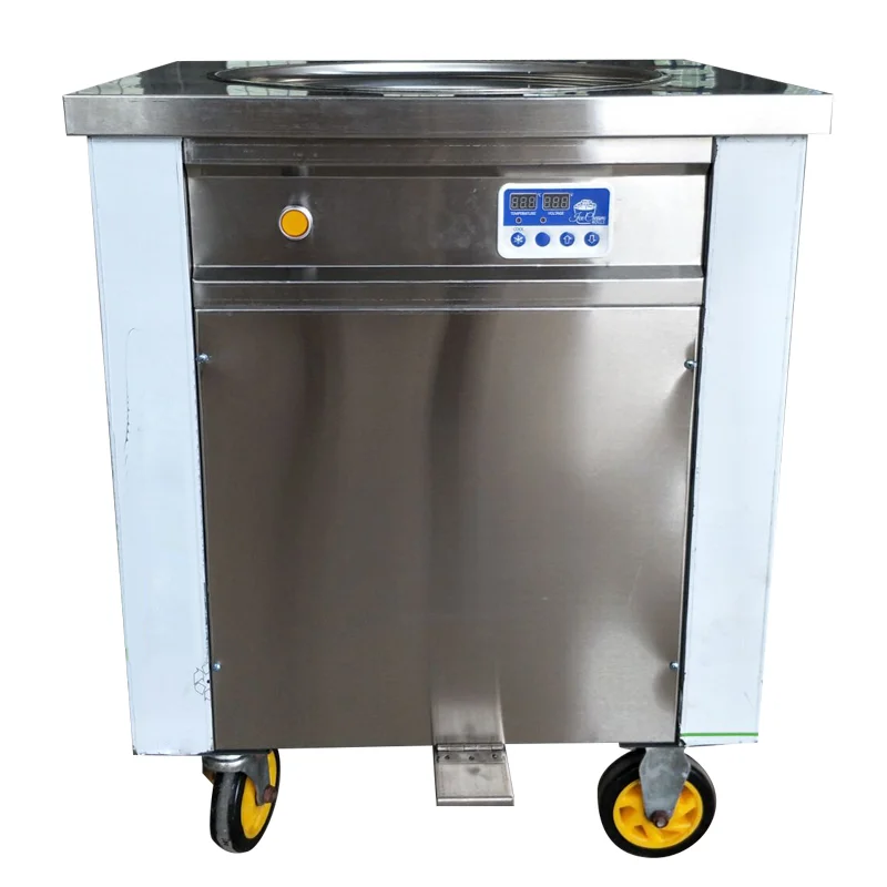 Hot Sale low price but high quality Single Round Pan Stainless Steel thai ice-cream roll making machine