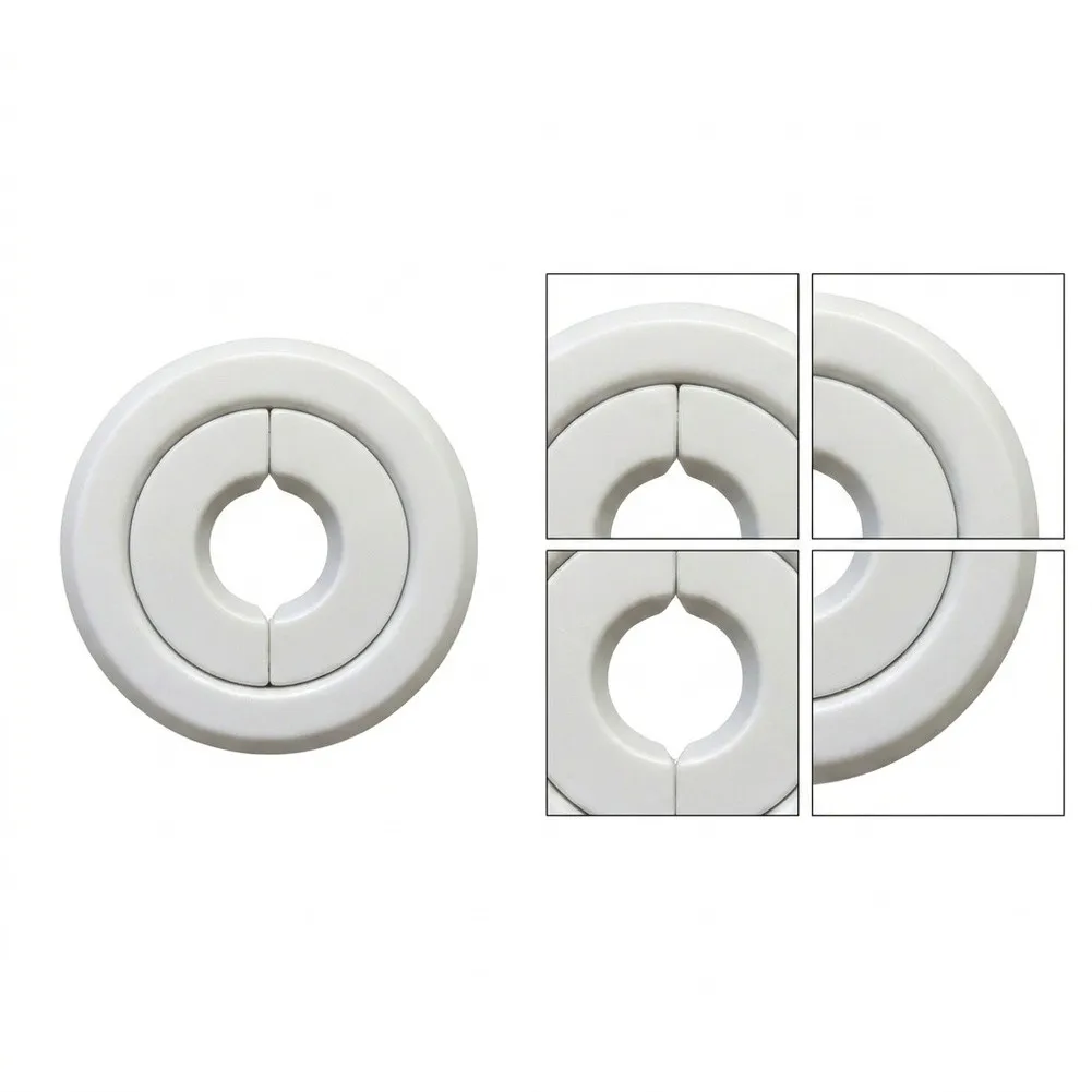 White Metal Fire Sprinkler Head Decorative Cover Escutcheon Plate For Ceiling Recessed Sprinkler System Safety Aesthetic Trim