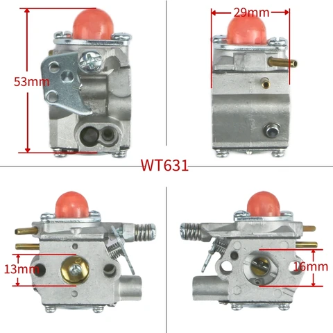 Карбюратор газонокосилки для Walbro WT-631 530071635 358798212 TE450 WA-226 Poulan TE400CXL XT250 XT600 XT400 XT300 PL25 PT17