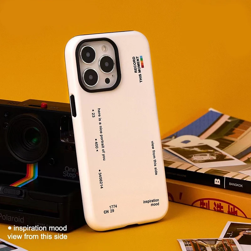 Polaroid two in one iPhone15Pro case iphone 14promax advanced 13Pro new 12Pro film 12 hard shell 13 Case