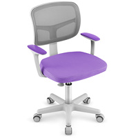 Kids Desk Chair Adjustable Height Children Study Chair with Universal Casters Purple