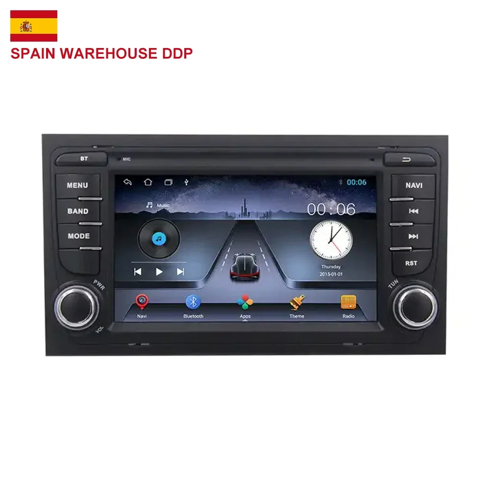 TOPSOURCE 7-дюймовый 2-диновый автоматический радиоприемник BT WIFI 4G для Audi A4 B6 B7 B8 B9 RS4 Android 11 8CORE Автомобильный DVD-плеер