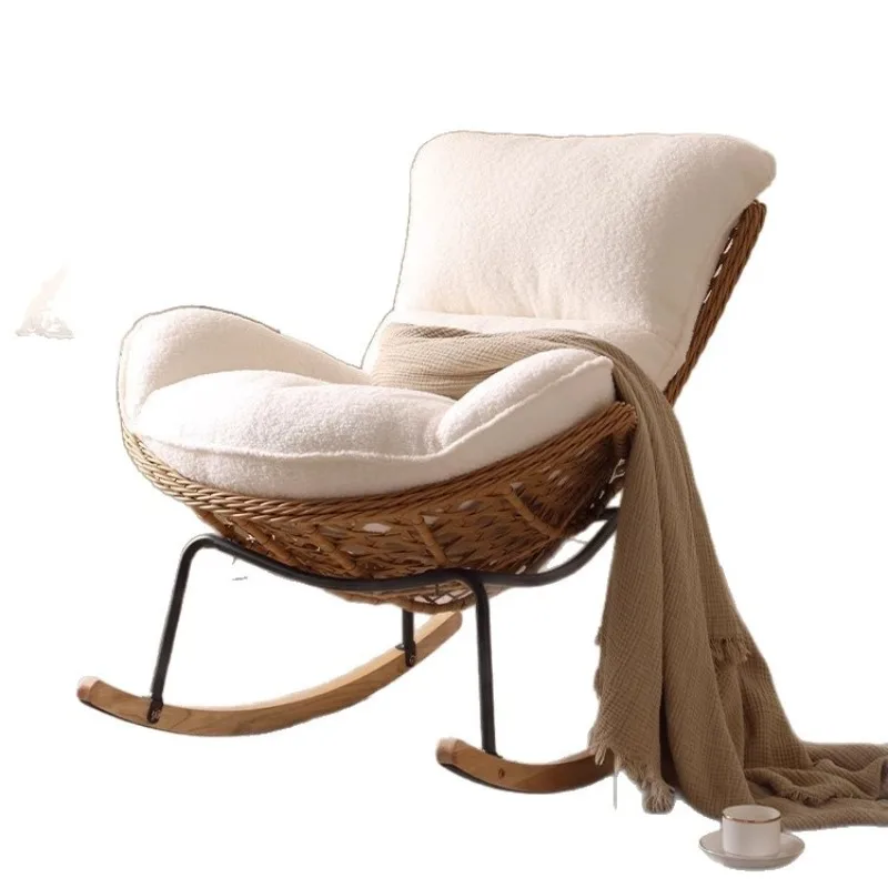 

Handmade rattan lobster chair casual rocking chair can lie down and sleep lazy