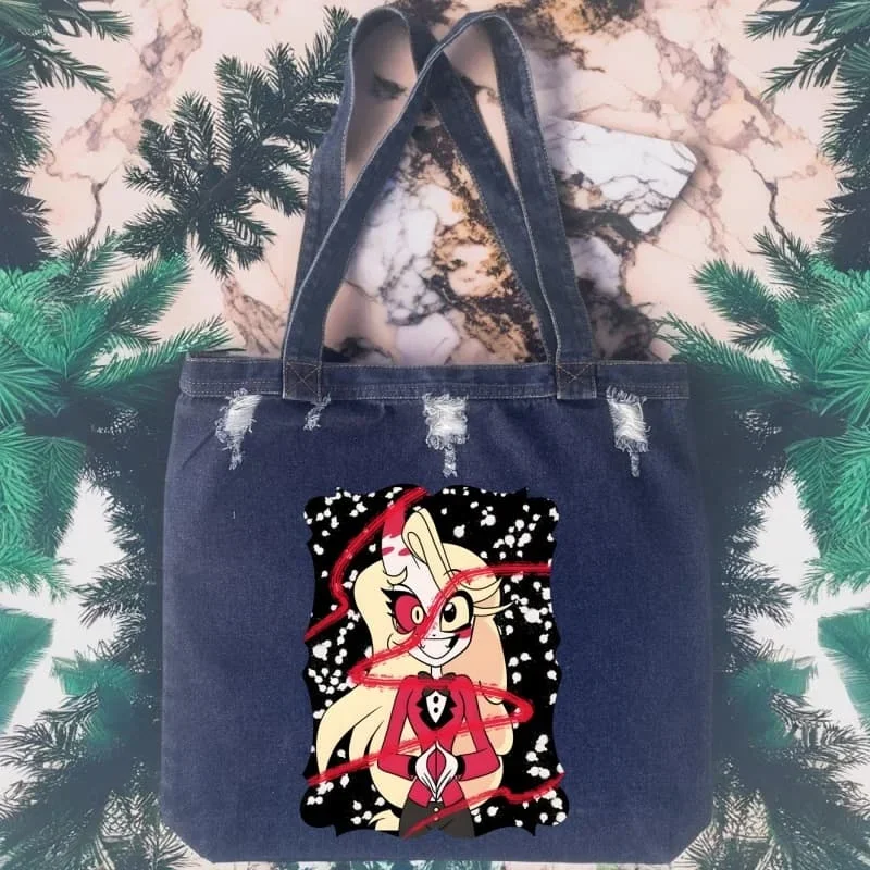 

Alastor Women Vintage Crossbody Bag Multi Pocket Trendy Tote Bag Large Capacity Versatile Strap Jean Bag for Travel Work