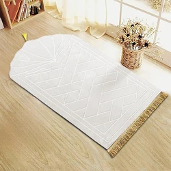 Thickened sponge worship mat with tassel embossing multi-scene worship mat soft and easy to carry soft cushion