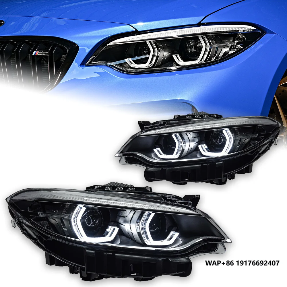 AKD Car Styling Head Lamp forBMW F22 Led Headlight Projector Lens 2012-2018 F23 F87 Front Light DRL Signal Automotive Accessory