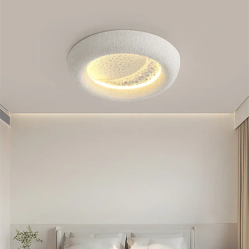 

Moon ceiling light Creative wabi sabi lighting Cream Breeze Simple Warm Master aesthetic room decor Bedroom Study kids room lamp