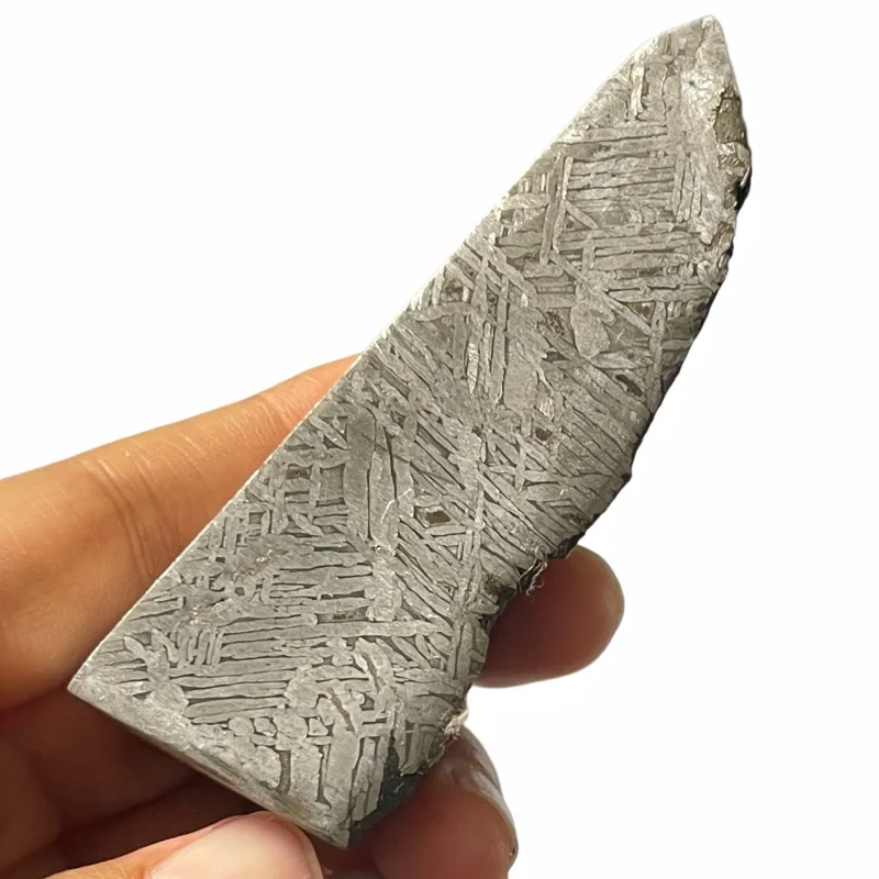 Muonionalusta Iron Meteorite Slice Natural Etched Widmanstatten Pattern Authentic Meteorite Mineral Specimen Collection LK255