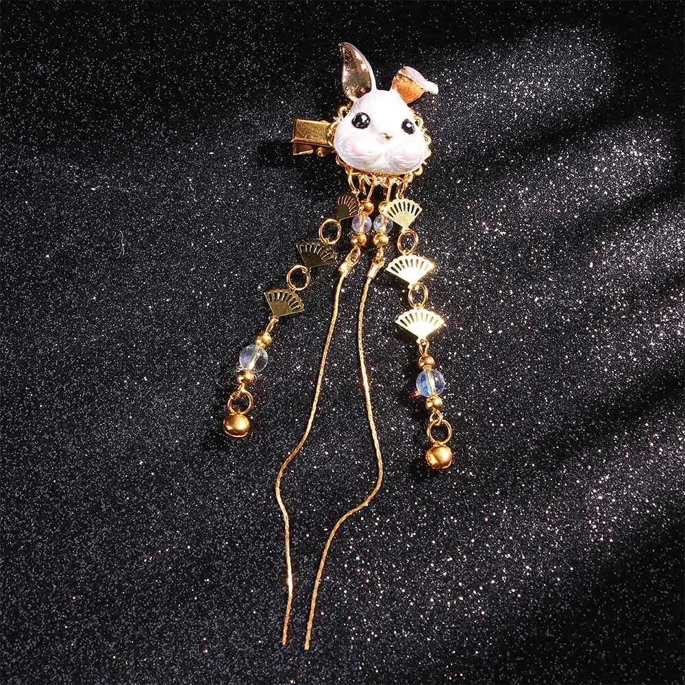 Daily Cos Props Cosplay Handwork Hanfu Kimono Rabbit Hair Clip Hairpin Hair Accessories