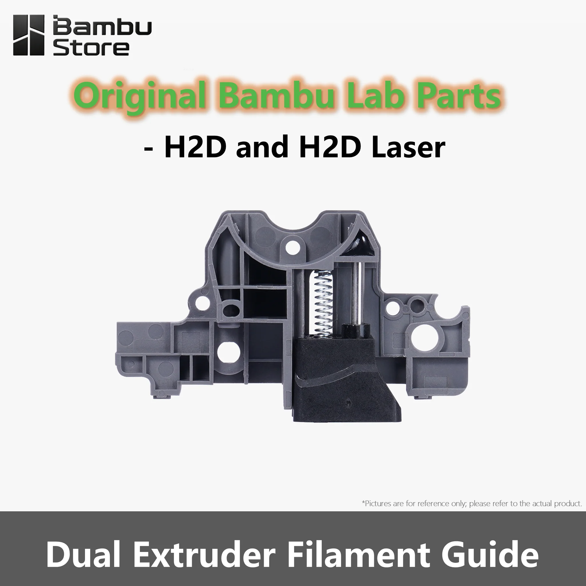 Original Bambu Lab H2D Dual Extruder Filament Guide, Filament Path Director for 3D Printer Extruder Parts from Gears to Nozzle