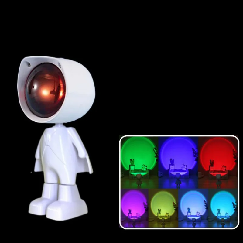 Robot sunset light Astronaut sunset atmosphere photo fill light Astronaut sunset colorful mini night light