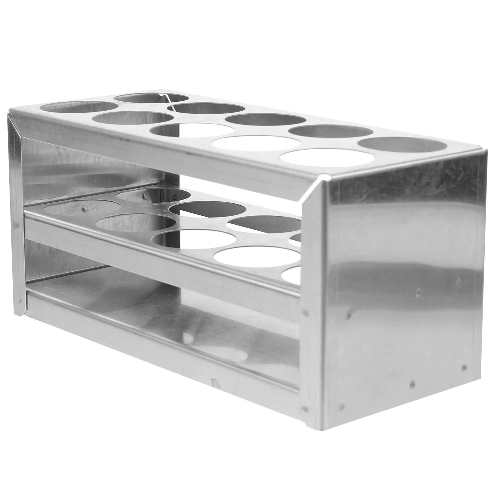 

Stainless Steel Test Tube Rack 31mm*10Holes 50ml Tubes Lab Bottle Holder Sampling Tube Storage Organizer