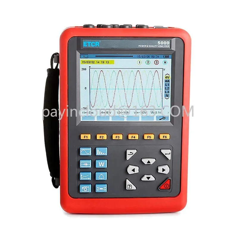 40Hz~70Hz Frequency Digital 3 Phase Power Analyzer Tester with ETCR068B/040B/008B Current Sensor Power Quality Monitor ETCR5000