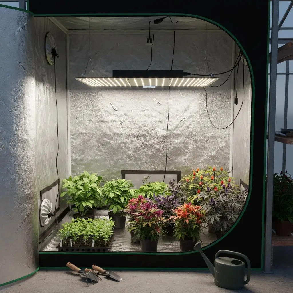 

Full Spectrum Plant Lamp 200W For Indoor Seedling Vegetation Flowering, Samsung 2B1B Diodes Daisy Chain Compatible 1.2x2.4/3x