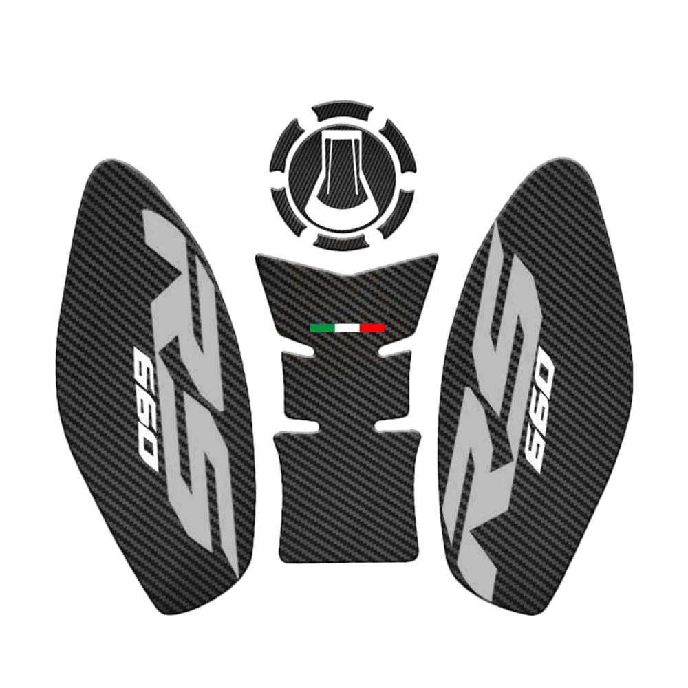 Motocicleta Anti Slip Óleo Combustível Tanque Cap Pad, Side Grip Decal Protector, Almofadas de Adesivos para Aprilia RS 660 2021, RS660 2020-2022