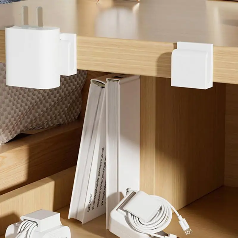 Charging Cord Organizer 2 Pcs Adhesive Cord Management Charging Block Cable Management Adhesive Cable Organizing For Wall