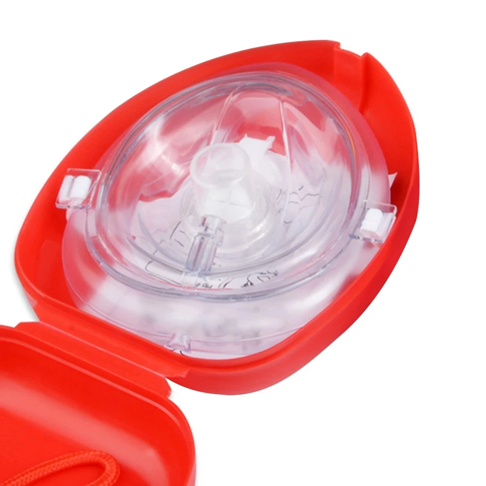 First Aid CPR Rescuer Breathing Protection Mask Reuseable Artificial Mouth Resuscitator Respiration Accessory with One Way Valve