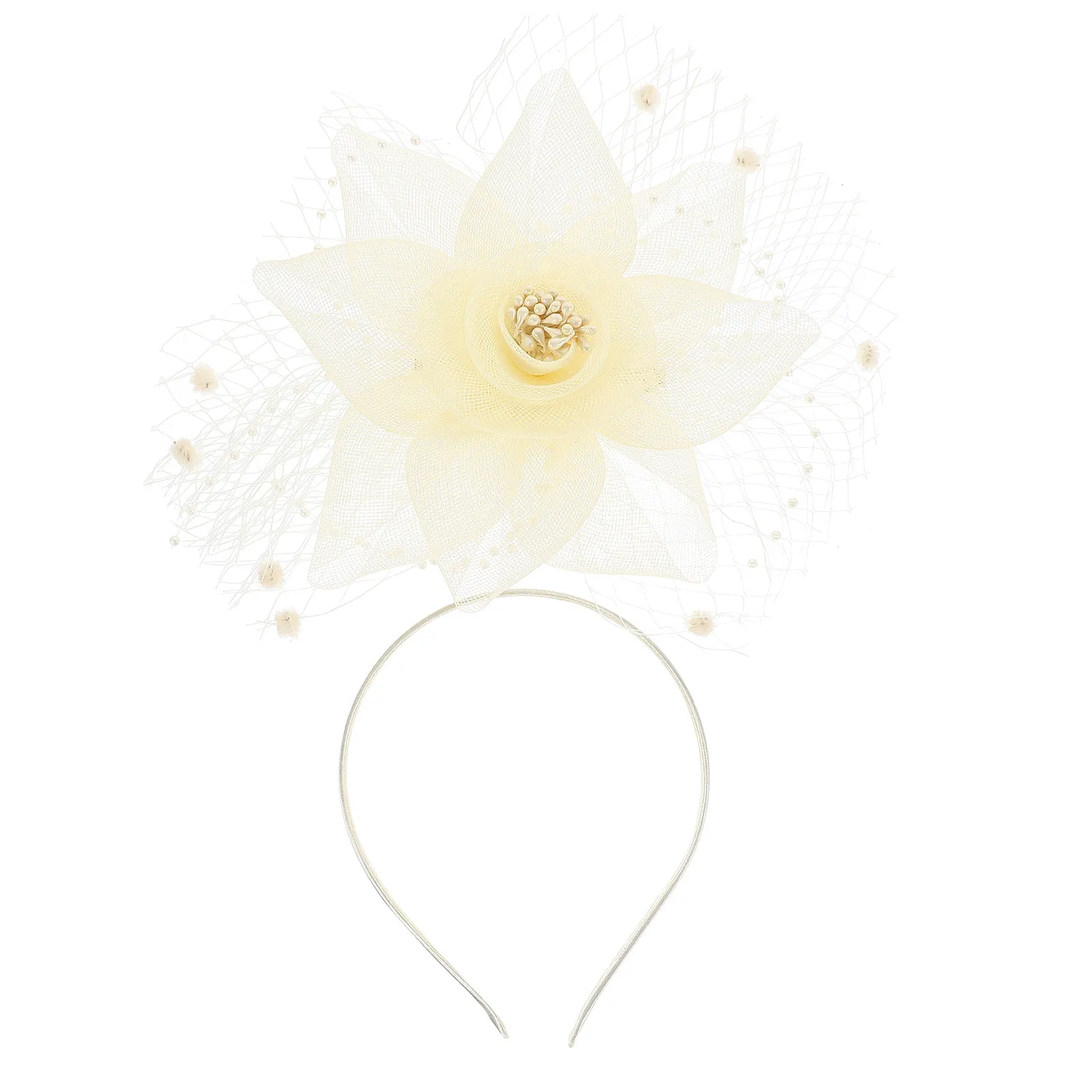 

Fascinator Headpiece for Women Stylish Mesh Hair Band Wedding Prom Evening Banquet Halloween Christmas Valentine Gift Lady