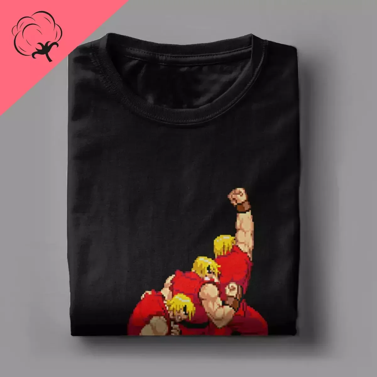 Street Fighter T-Shirt for Men Shoryuken Clothing Vintage Style Short Sleeve O-Neck Tees Shirt XS- 3XL Gift Shirts Ropa Hombre