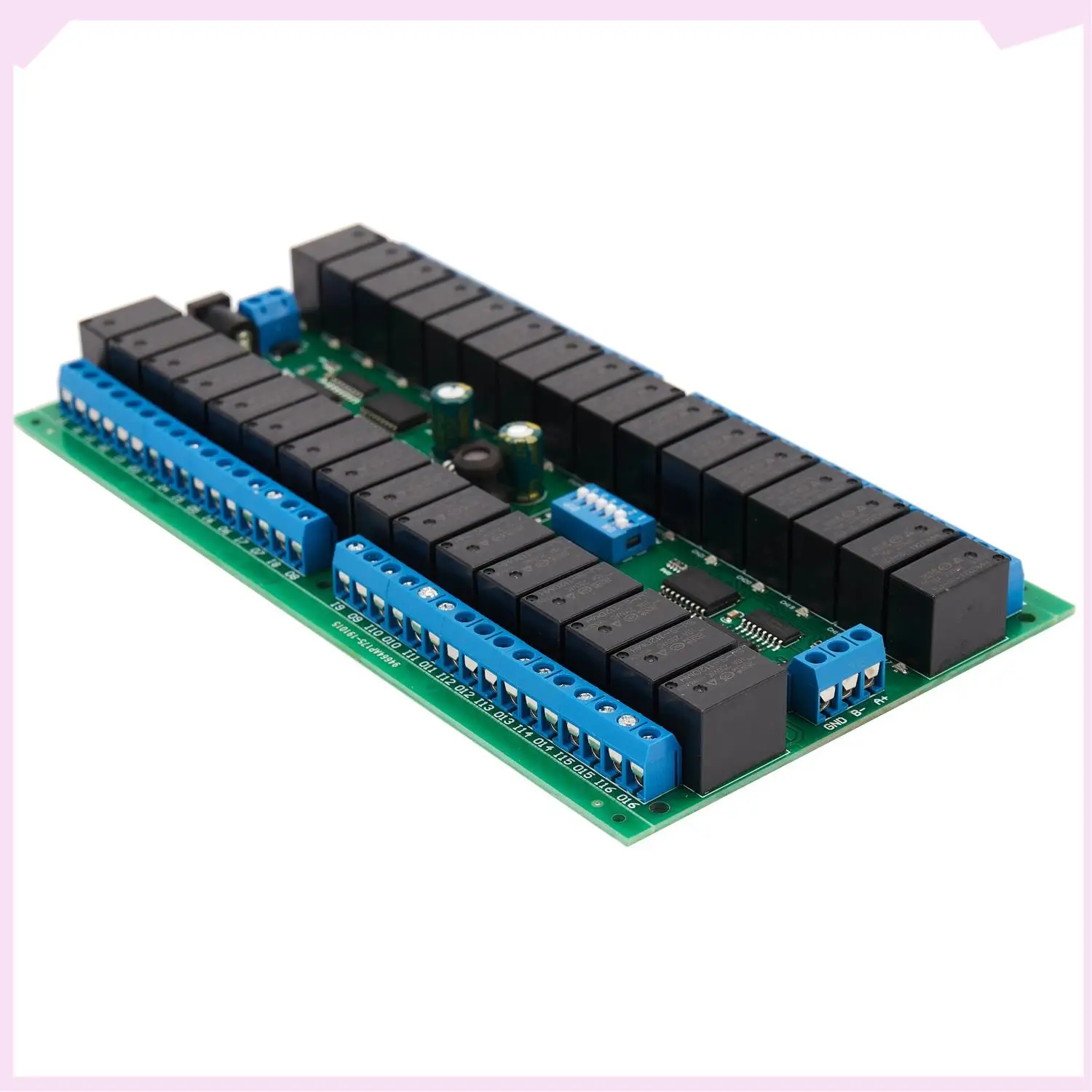 B24B R421C32 DC12V 32 Channels Modbus RTU RS485 Bus Relay Module UART Serial Port Board For PLC LED Home Automation Door Lock