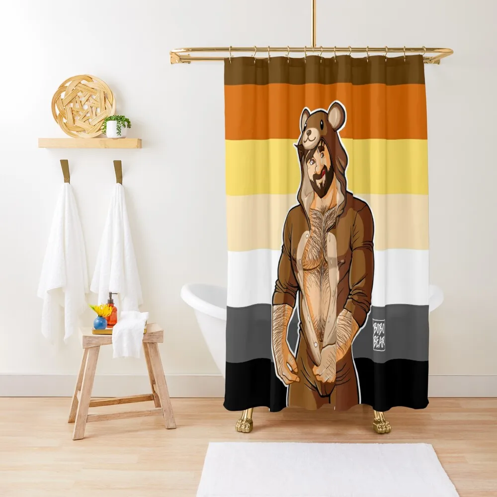 ADAM LIKES TEDDY BEARS - BEAR PRIDE Shower Curtain Bathroom Accessory Waterproof Fabric Bathroom Window Curtain