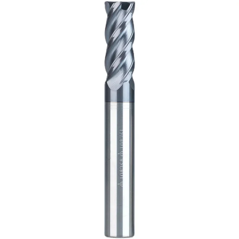 HRC65 fresa in metallo duro CNC fresa in tungsteno TiALN rivestito 4 flauto 68 12 codolo utensile per lavorazione dell\'acciaio in metallo fresa per