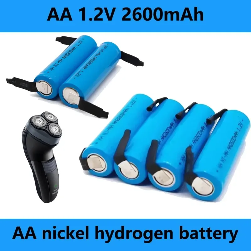 Nouvelle Batterie Rechargeable AA 1.2V 600mah AA NiMH Avec Broches À Souder Pour Rasoir Électrique, Brosse À Dents, Jouets DIY