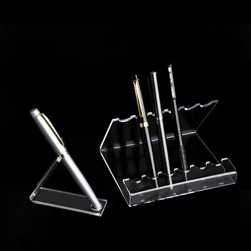 Transparent Acrylic Display Stand Eyebrow Pen Holder Ballpoint Pen Stationery Storage Gadgets Counter Pen Display Stand