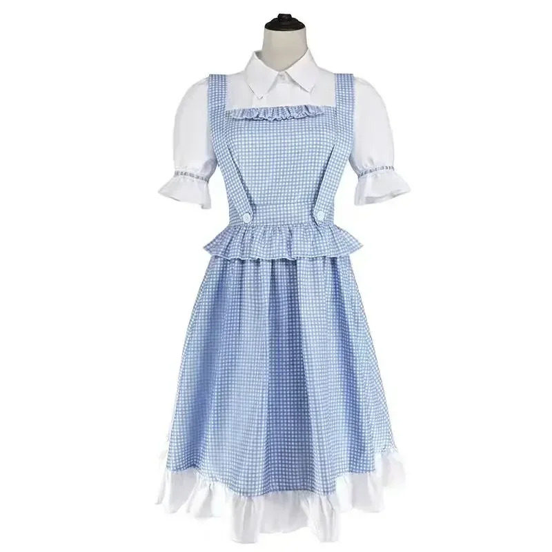 Disfraces de cosplay de Dorothy, juego de identidad V, para anime expo, personaje de juego popular, vestido azul, cabello castaño