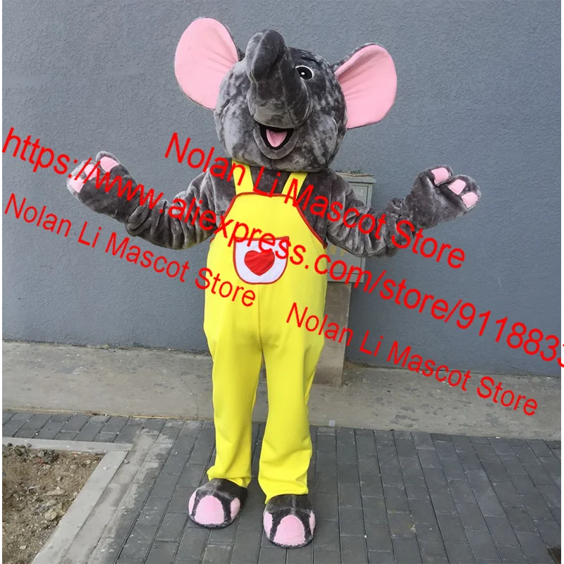 Heißer Verkauf EVA Material Helm Grau Elefant Maskottchen Kostüm Geburtstag Party Cosplay Cartoon Anzug Werbung Spiel Geschenk 544