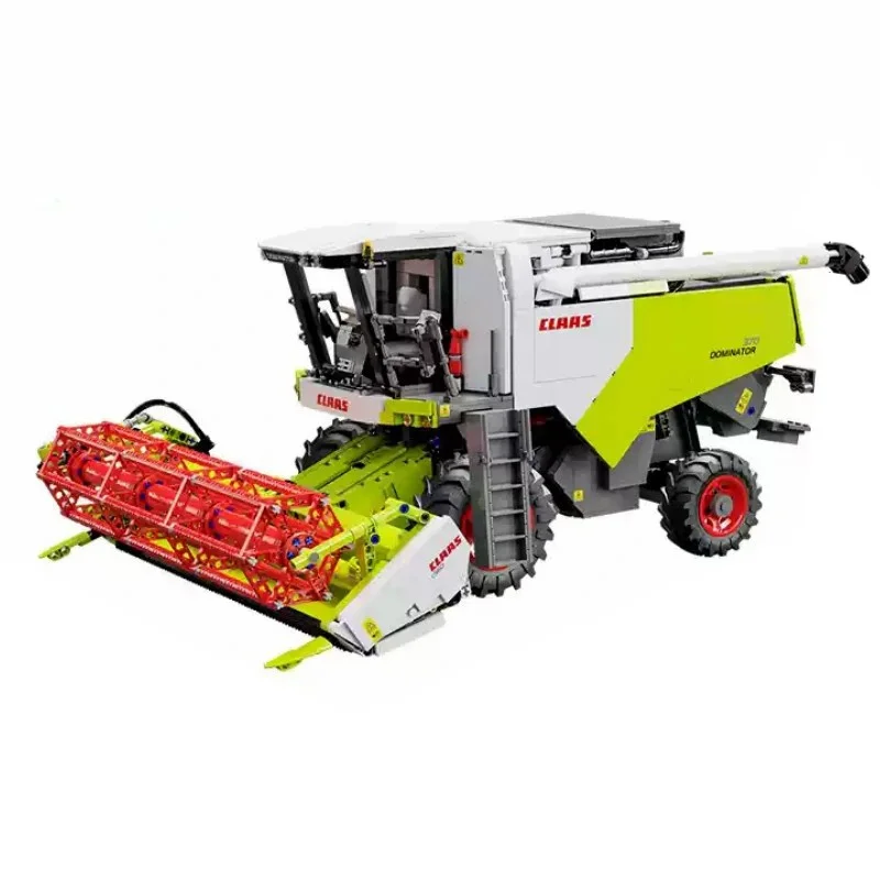 1:17 CLAAS Dominator 370 Maaidorser met Motor Bouwstenen Technisch Transportvoertuig Baksteenmodelset Volwassenen DIY Cadeau 4567 Stuks