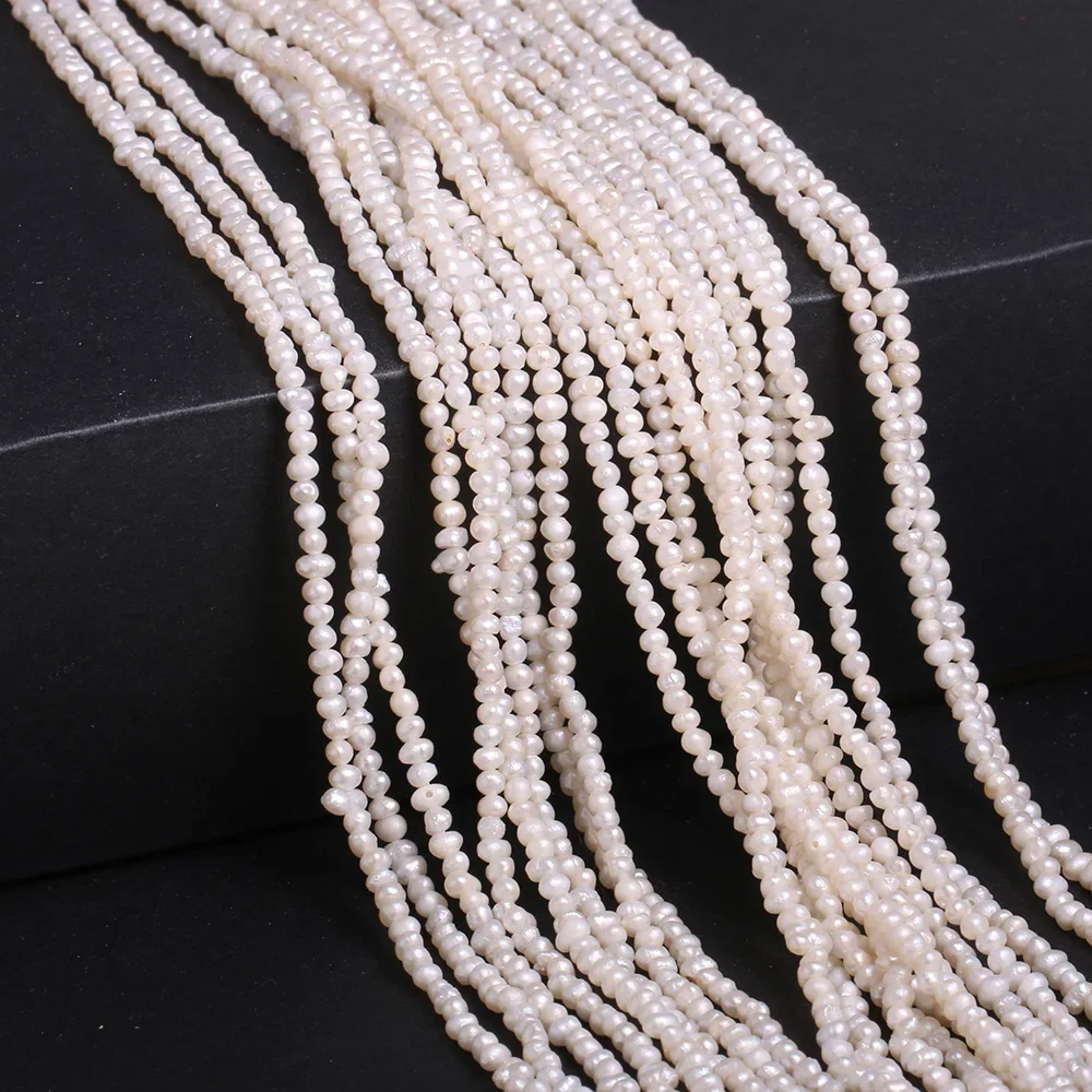 Natural Freshwater Pearls Irregular Potato Shape Beads 2-3mm For Jewelry MakingDIY Necklace Bracelet Accessories Charms Gift38CM