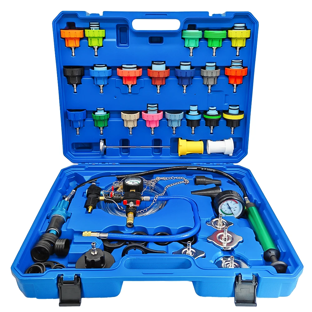 

Complete 44PCS Cooling System Tool Set for Leak Detection Automotive Coolant Exhaust-free Vacuum Filling