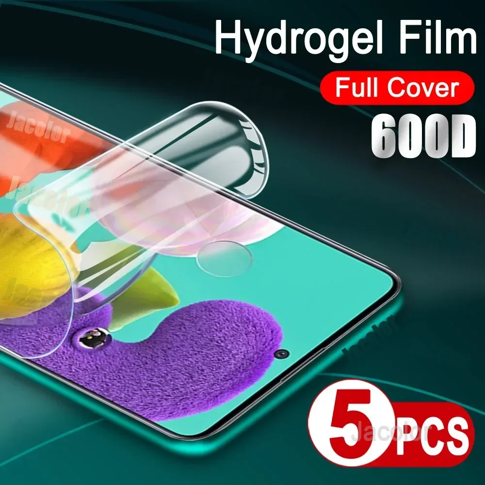 

5pcs Full Cover Hydrogel Film For Samsung Galaxy A51 A71 4G 5G UW Water Gel Phone Screen Protector Sansung Galaxi A 71 51 4 5 G