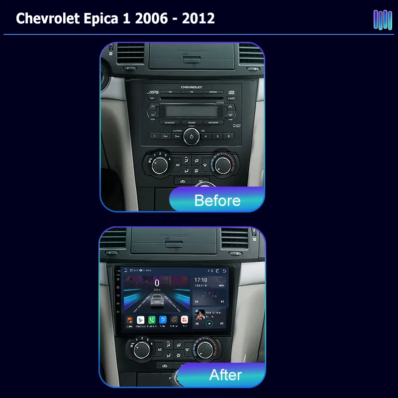 AI VOICE roadivox Android car radio for Chevrolet Epica 1 2006 - 2012 stereo GPS Navigation video Multimedia Player tape