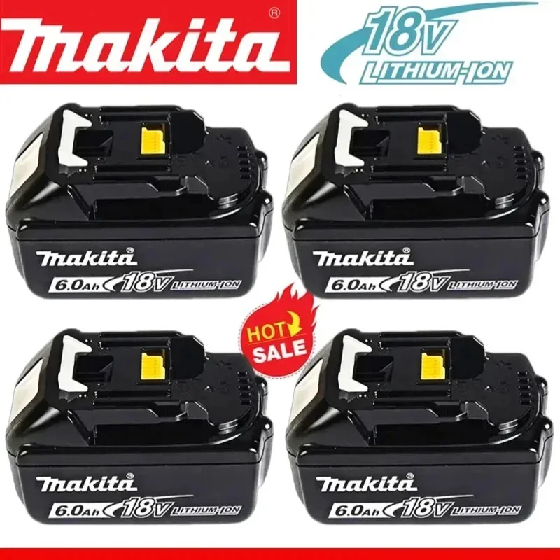 Original Makita BL1860B 6.0Ah 18V Battery with LED Charge Indicator for DDF487 Cordless Dr BL1830B BL1840B BL1850 BL1860B BL1890