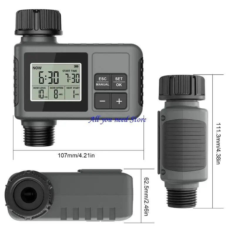 K9FB Programmable Lawn Irrigation Timer Adjustable Sprayer Duration Rain Delay