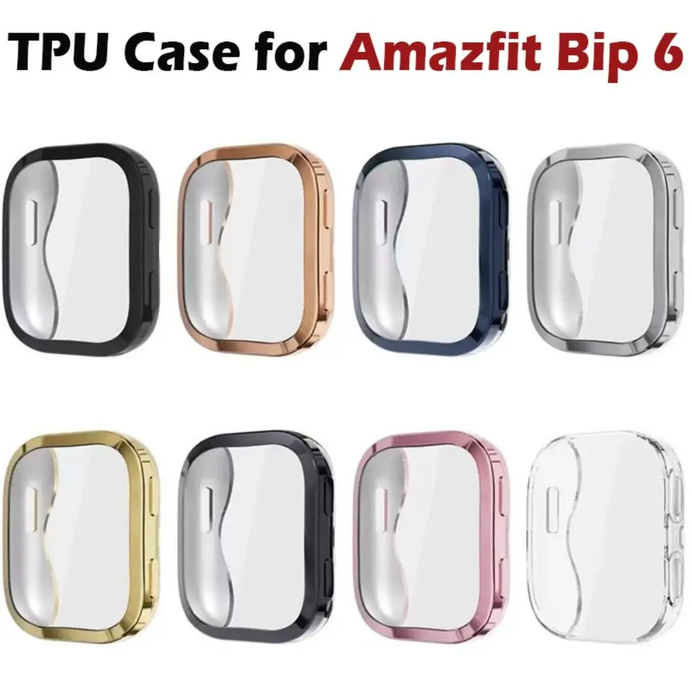 TPU Case for Amazfit Bip6 Full Coverage Bumper Screen Protector Cover Protective Shell for Amazfit Bip 6 SmartWatch Accessories
