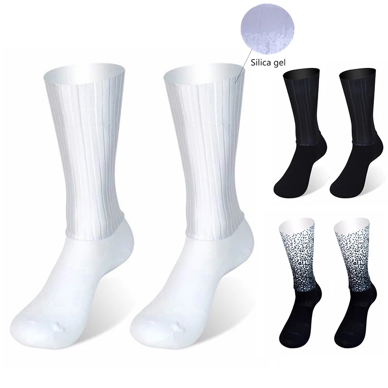 Summer Aero Bike Team New Cycling Socks Silica Gel Non-slip Breathable Pro Racing Sports Socks Men Women Calcetines Ciclismo