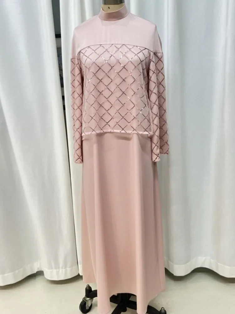 Robes de soirée à paillettes pour femmes, Abaya, Dubaï, Turquie, Islam, Robe musulmane arabe, Djellaba, Ramadan, Eid Mubarak, Kaftans