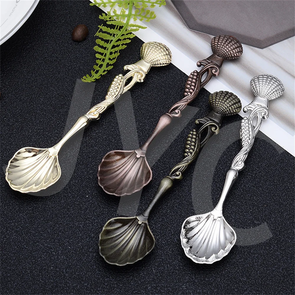 Stirring Spoon Retro Zinc Alloy Wholesale Creative Tableware Coffee Spoon Eco-friendly Kitchen Accessories Dessert Scoop