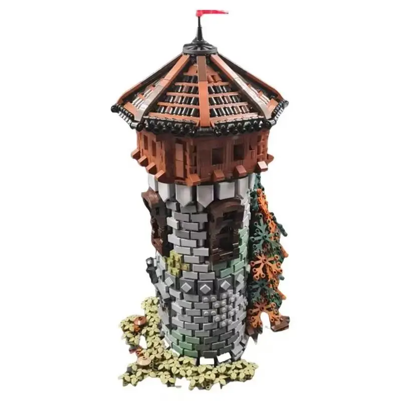 

2449PCS MOC Medieval Castle Tower Modular Building Blocks Street View Finished Size 23 * 40 * 19cm