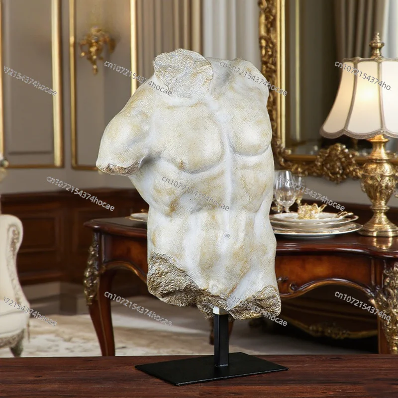 Nordic Creative New Character Resin Statue Ornament Home Living Room Model House Retro Art Bust of David