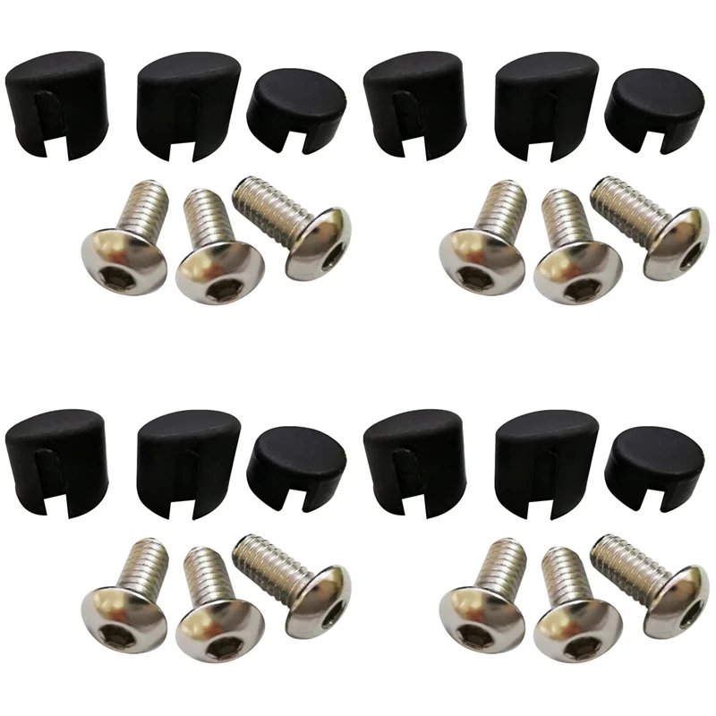 

ABJM-4Set Scooter Rear Back Fender Mudguard Screw Rubber Cap Screw Plug Cover For XIAOMI M365 Electric Scooter Parts(Black)