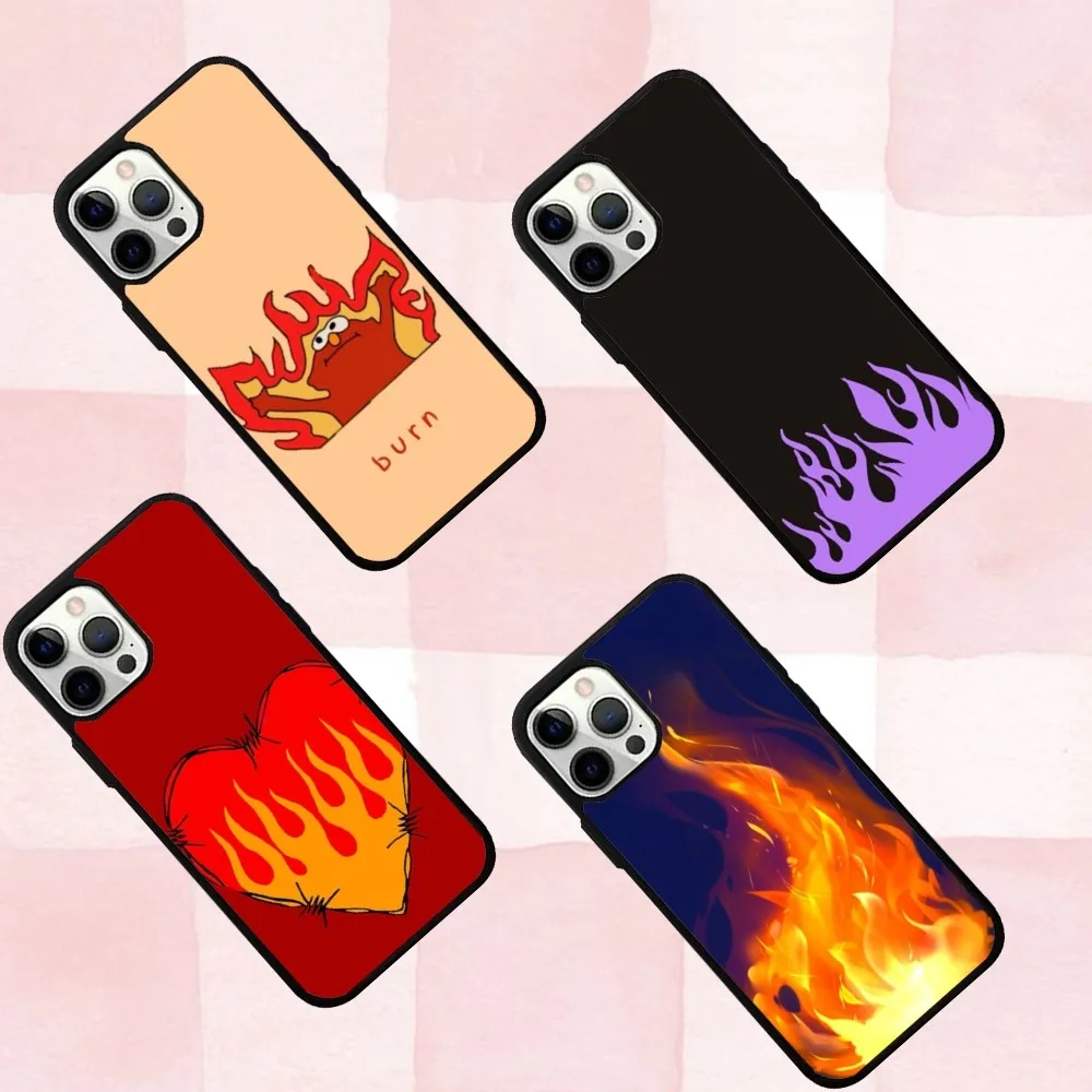 

Cartoon Flam Phone Case For IPhone 16,se4,15,Pro,Max,Case 14,Plus,13,12,11 Magesafe Magnetic Wireless Charge Cover